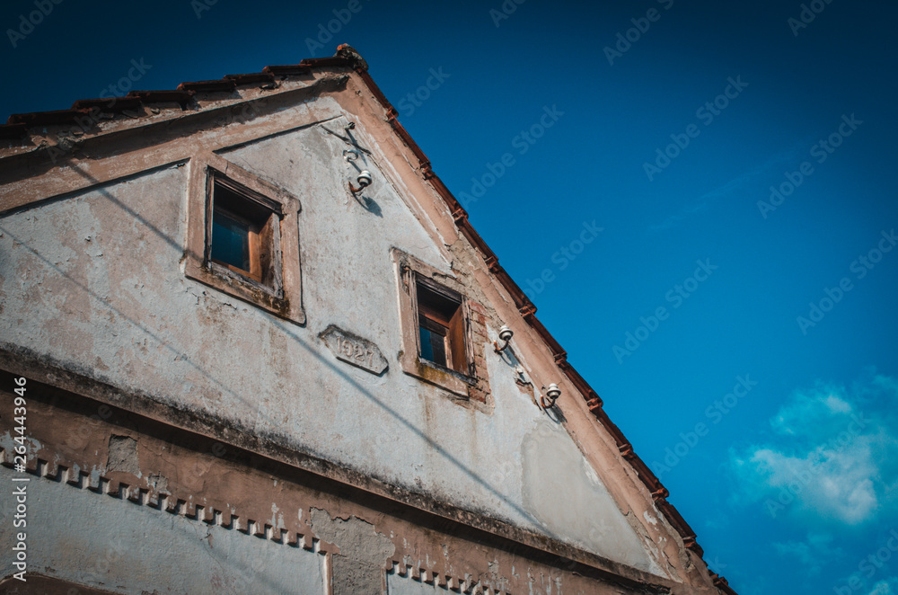 Windows on an old house