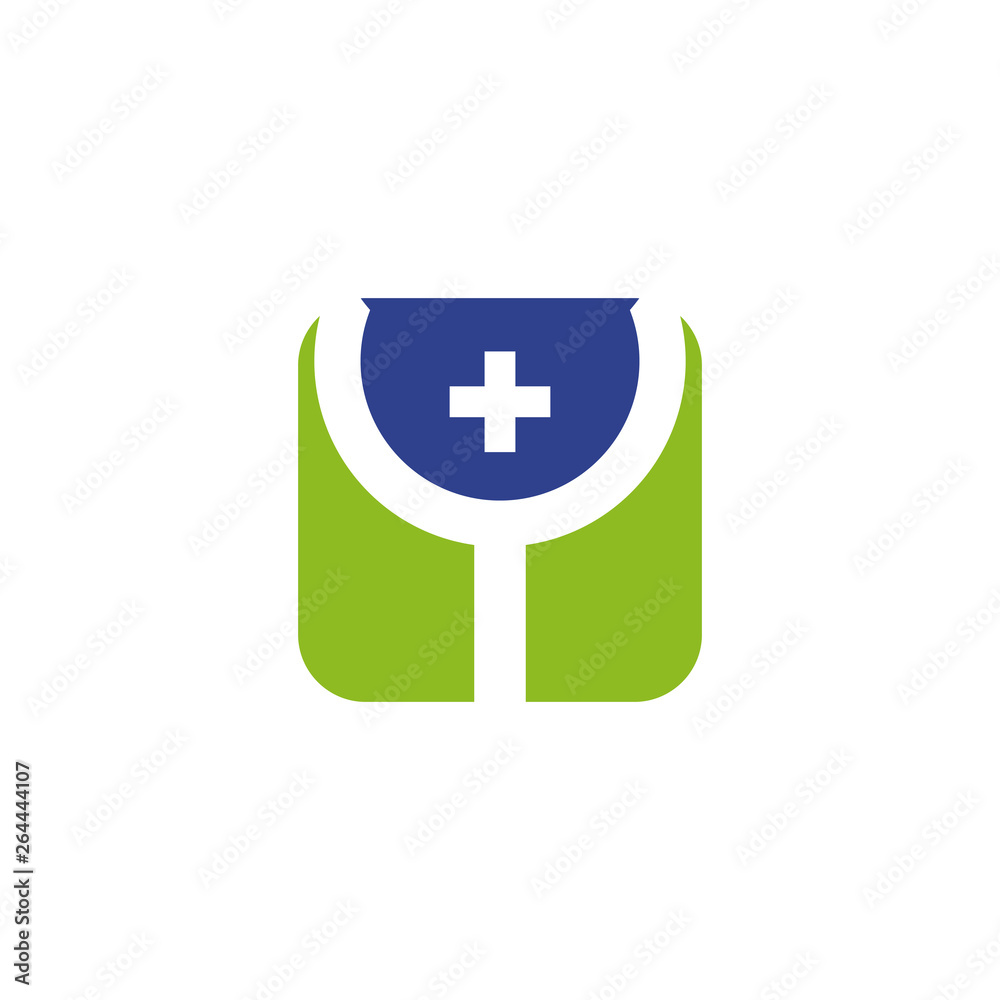 Obraz premium Medical and health care logo design vector template