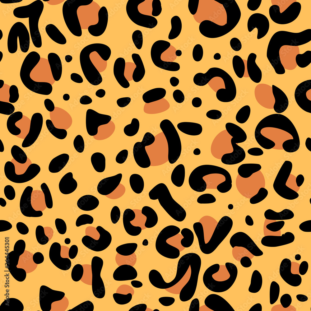 animal skin seamless leopard pattern vector animal skin seamless leopard pattern vector