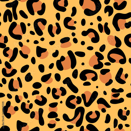 animal skin seamless leopard pattern vector