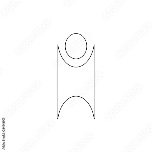 religion symbol, humanism outline icon. Element of religion symbol illustration. Signs and symbols icon can be used for web, logo, mobile app, UI, UX