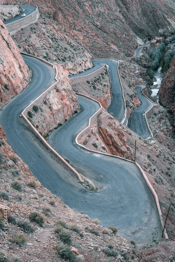 custom made wallpaper toronto digitalMountain pass in Morocco, amazing road among the canyon, Tizi n'Tichka