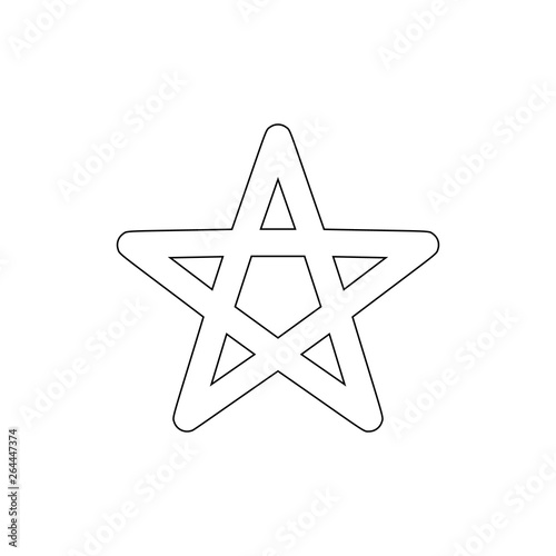 religion symbol, Wicca outline icon. Element of religion symbol illustration. Signs and symbols icon can be used for web, logo, mobile app, UI, UX