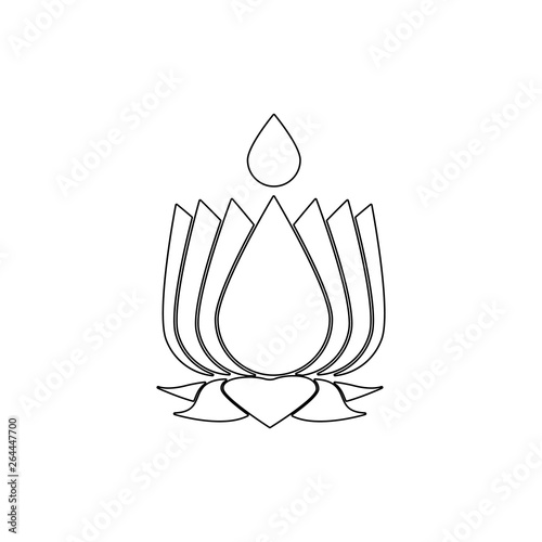 religion symbol, ayyavazhi outline icon. Element of religion symbol illustration. Signs and symbols icon can be used for web, logo, mobile app, UI, UX photo
