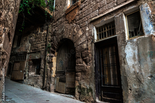 Passage in the old town of Cardona in Catalonia  Spain