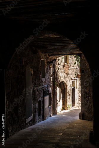 Passage in the old town of Cardona in Catalonia  Spain