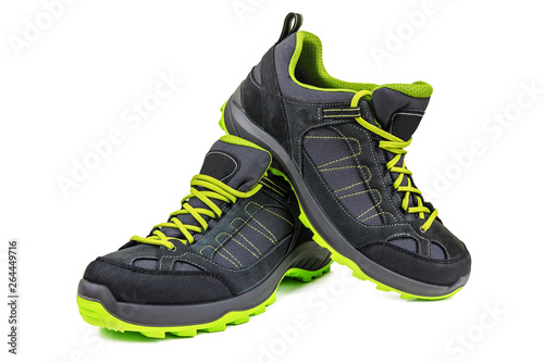 new hiking shoes on white