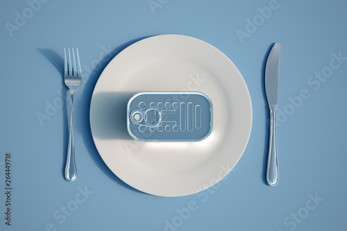 Can food lunch blue