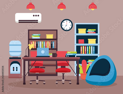office interior workplace