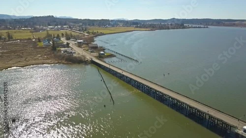 Wallpaper Mural Aerial Drone over the bridge on slough to bay Torontodigital.ca