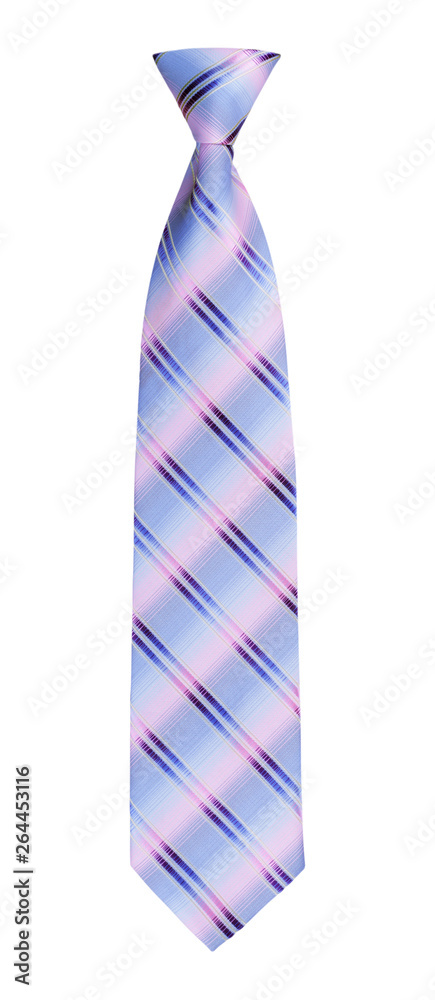 Color tie with knot isolated on white Color tie with knot isolated on white