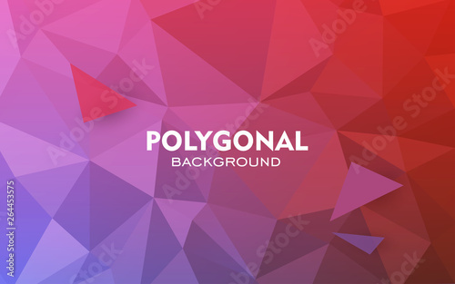 Colorful triangles background. Abstract polygonal illustration. Vector geometric image.