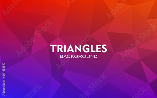 Colorful triangles background. Abstract polygonal illustration. Vector geometric image.