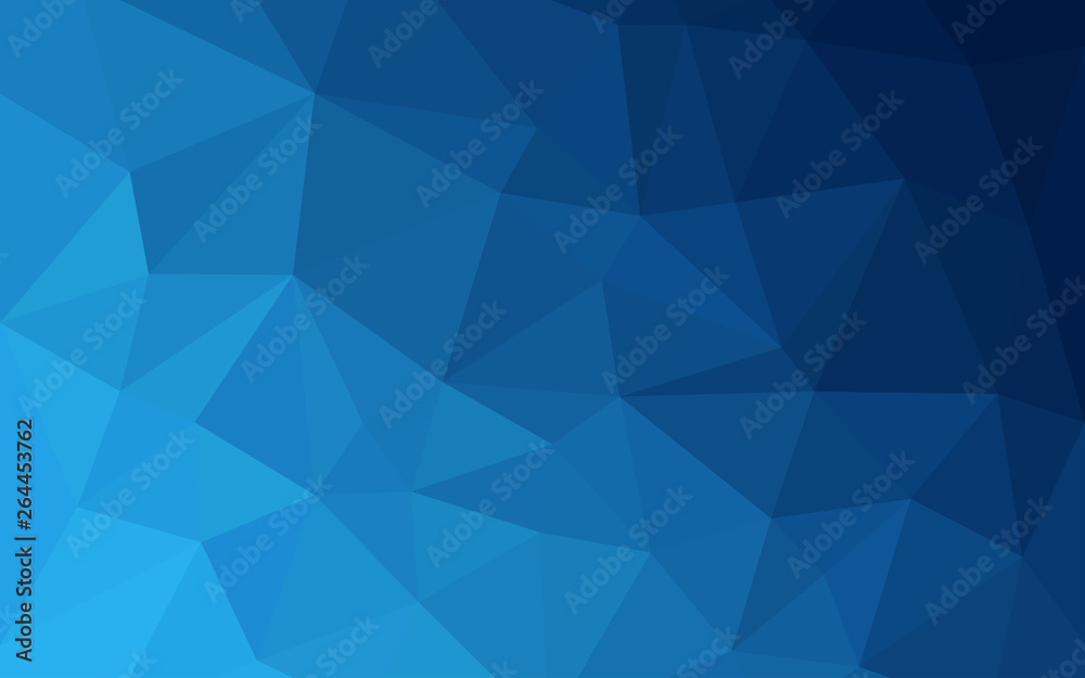 Blue triangles background. Abstract polygonal illustration. Vector geometric image.