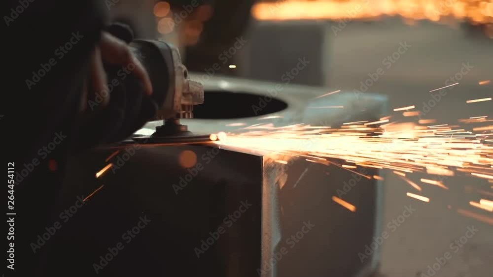 Grinding machine is used to soften the edges or polish the metal components. During dry grinding metal sparks are often seen.