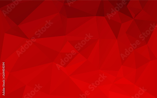 Red triangles background. Abstract polygonal illustration. Vector geometric image.