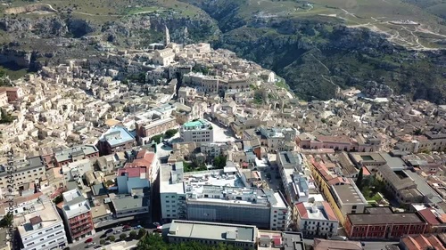 drone shot of matera photo