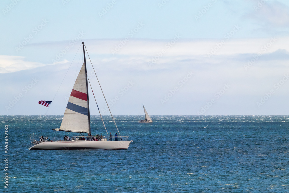 Obraz premium Sailboats at Sea