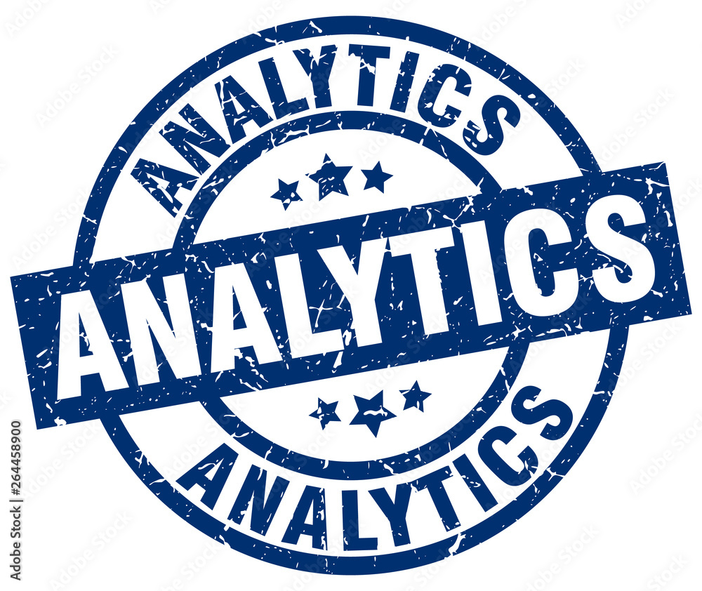 analytics blue round grunge stamp analytics blue round grunge stamp