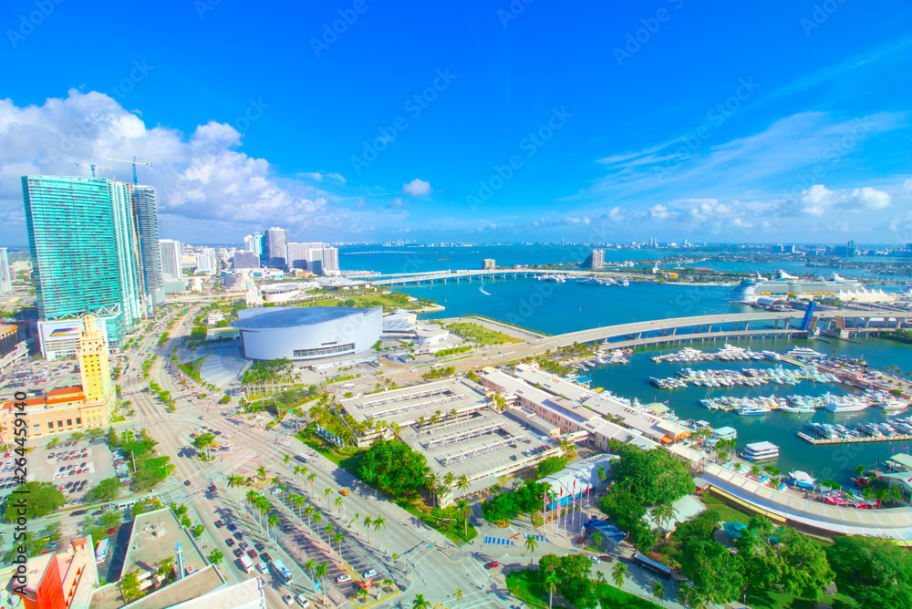 Miami Downtown Aerial Landscape