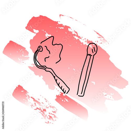 Match vector doodle