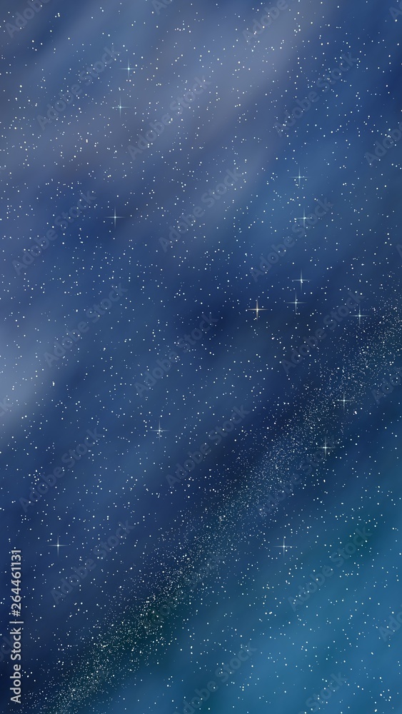 Fototapeta premium Colorful and beautiful space background. Outer space. Starry outer space texture. Templates, blue background. Design of websites, mobile devices and applications. 3D illustration