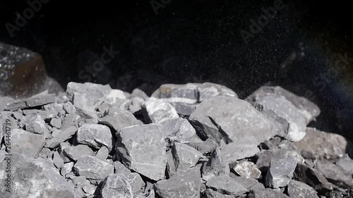 Conveyor Belt in granite quarry.