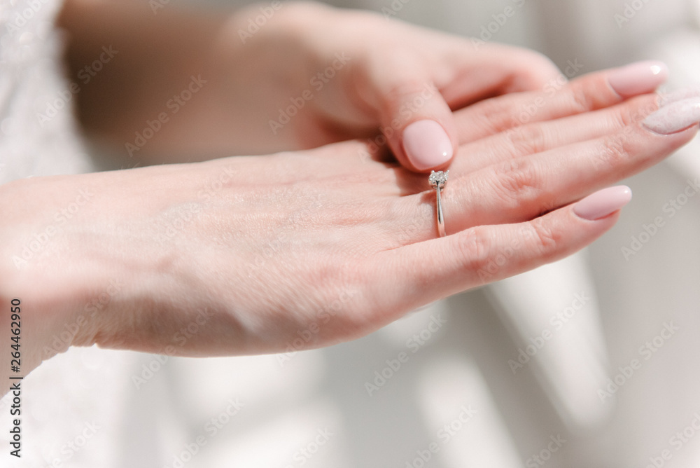 Young beautiful female hands closeup. Skin care beauty