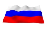 Waving flag of the Russian Federation. The National. State symbol of the Russia. 3D illustration