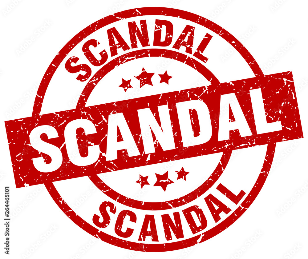 scandal round red grunge stamp scandal round red grunge stamp