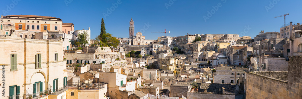 Panorama of medieval city Matera in Italy