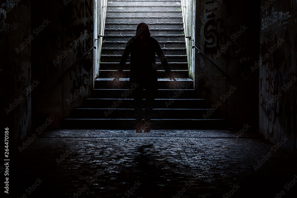 Mysterious Man. Mystery Man In Silhouette Mysterious Man. Mystery Man In Silhouette