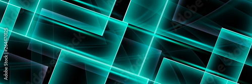 Abstract geometric background with glowing lines. Place for text.