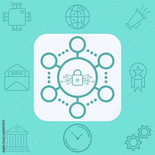 Network protection vector icon sign symbol