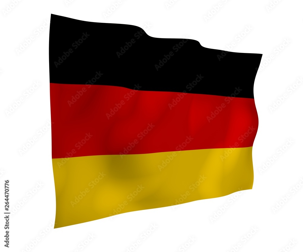 Flag of Germany. Wide format 3D illustration. State symbol of the Federal Republic of Germany. 3D rendering Flag of Germany. Wide format 3D illustration. State symbol of the Federal Republic of Germany. 3D rendering