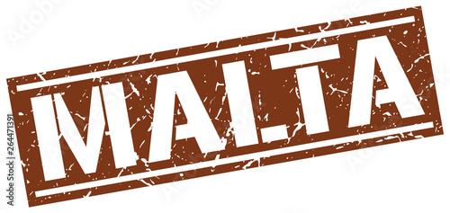 Malta brown square stamp