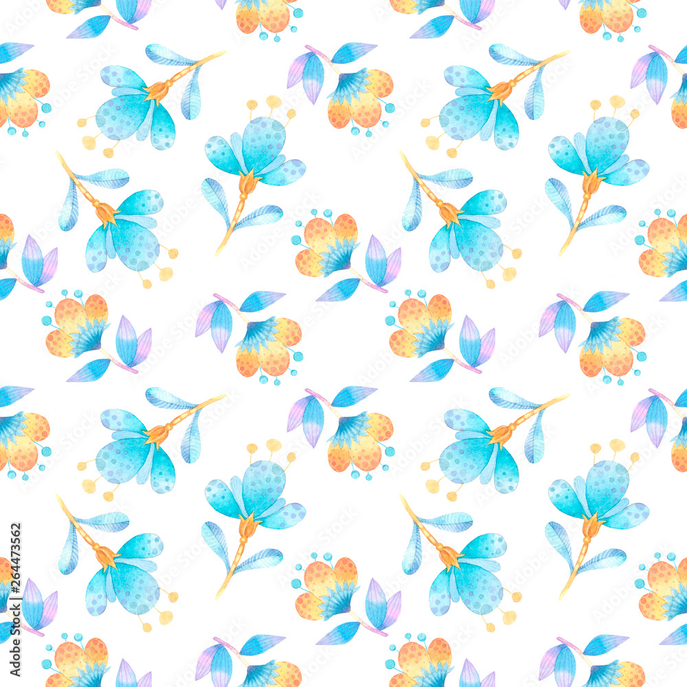 pattern with decorative flowers 5