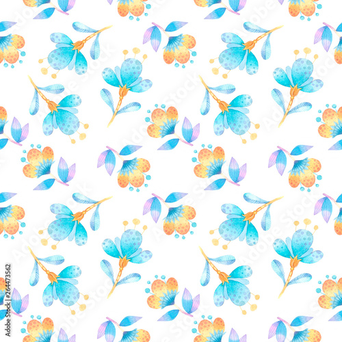 pattern with decorative flowers 5