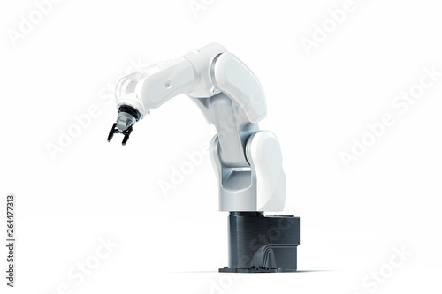 Foto Robotic arm on white background