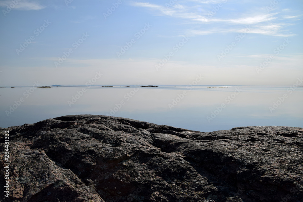 Tranquil water in the Swedish archipelago. Photo taken outside Oskarshamn, Sweden
