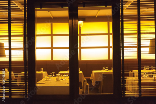 Restaurant at evening