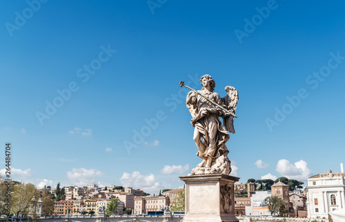 Angel Carrying the Sponge, by Antonio Giorgetti on Ponte Sant'Angelo (Aelian Bridge or Pons Aelius) in Rome, Italy