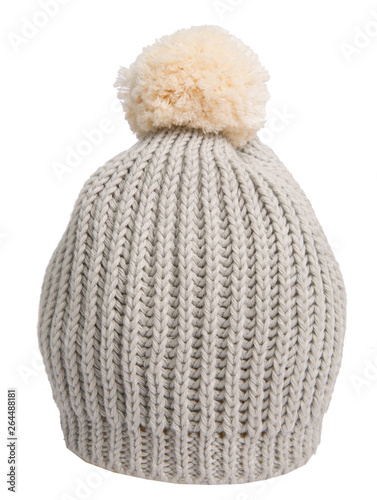 Knitted Winter Wool Hat with pom pom for baby