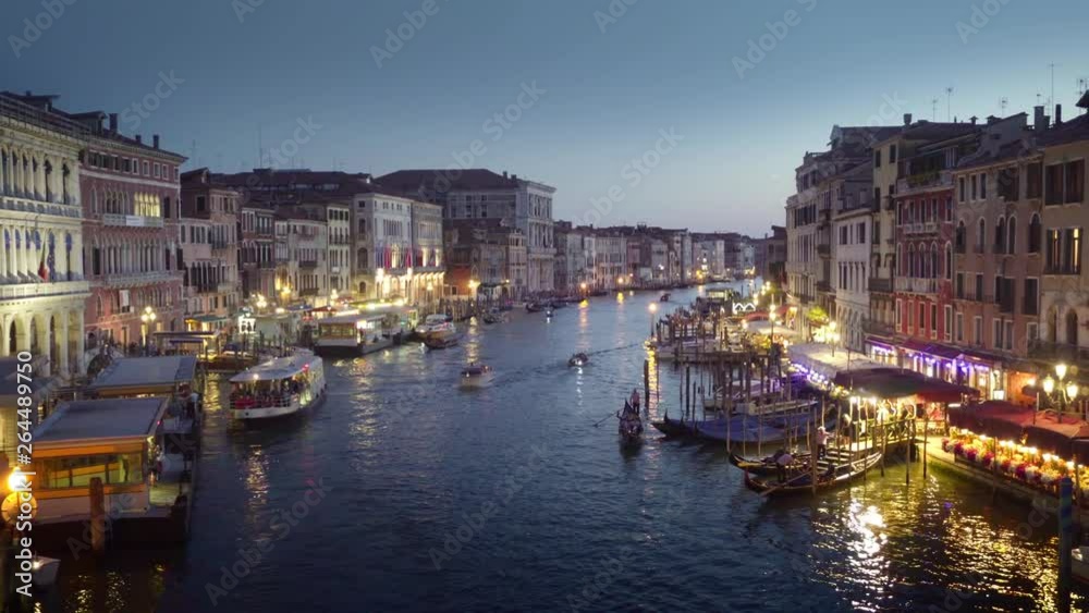 Grand Canal in sunset time from Rialto Bridge, Venice, Italy