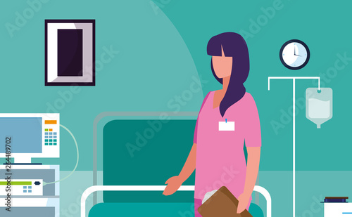 female medicine worker in opearing theater