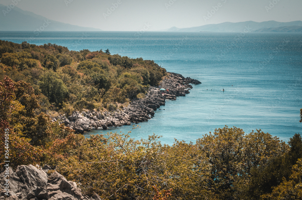 View on a rocky seashore