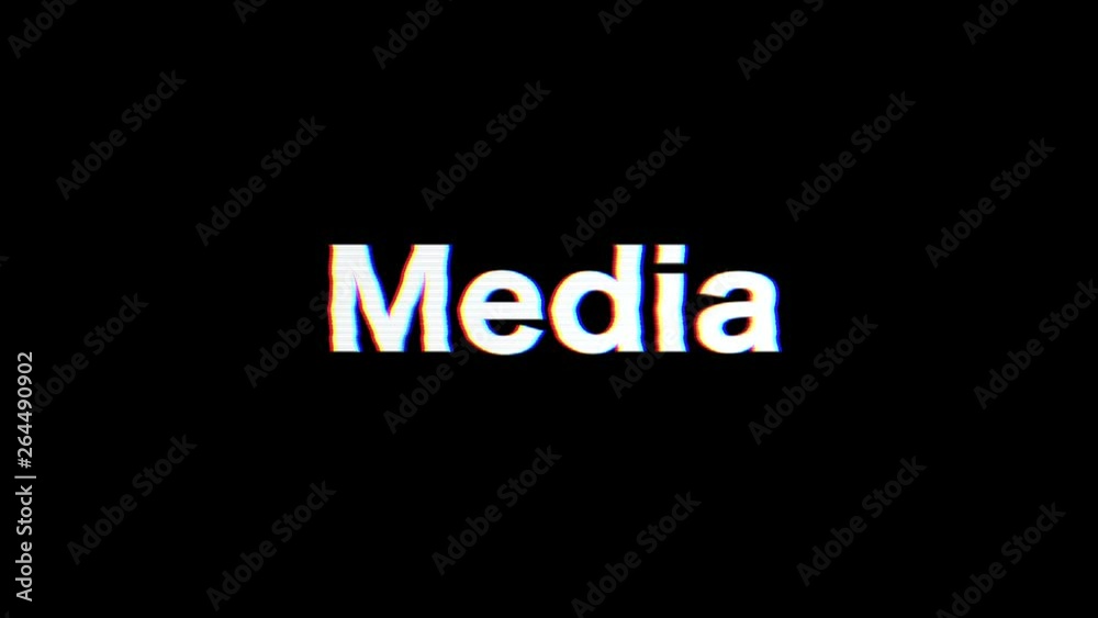 Media title animation with glitch effect Media title animation with glitch effect