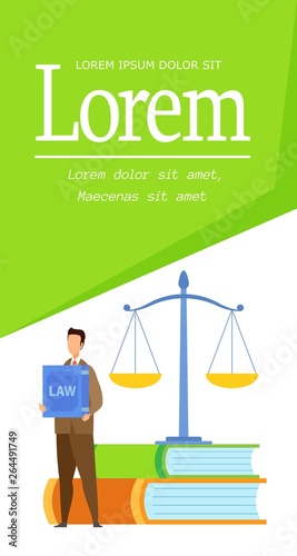 Law Degree, Legal Studies Brochure Flat Template