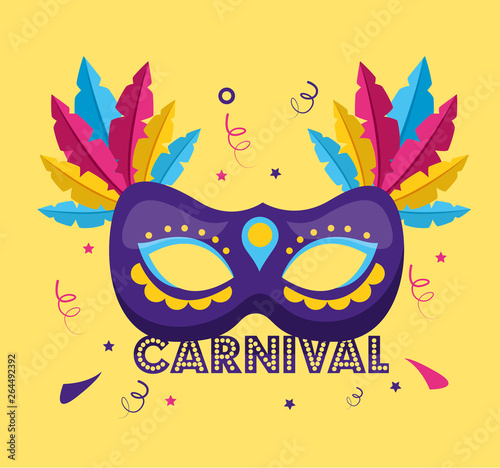 mask with feather carnival