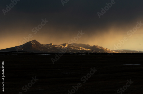 Mountains Illuminated by Morning Light in Northern Colorado